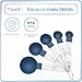 TILUCK Measuring Cups & Spoons Set, Stackable Cups and Spoons, Nesting Measure Cups with Stainless Steel Handle, Kitchen Gadgets for Cooking & Baking (Blue)