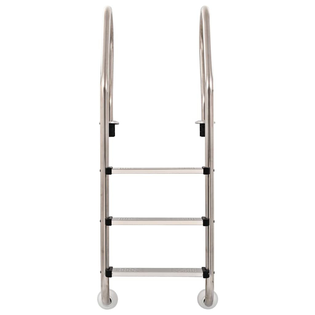 vidaXL Échelle de Piscine à 3 échelons Acier Inoxydable 304 120 cm