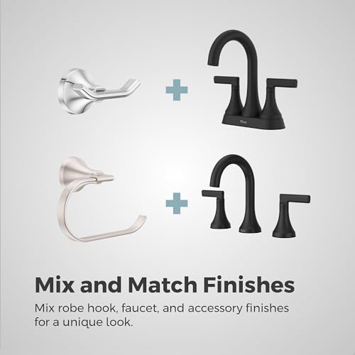 Pfister Vedra Towel Hook, Bathroom Towel & Robe Hook, Wall-Mounted, Screw-in, Spot Defense Brushed Nickel Finish, BRHVED0GS by Pfister - Used condition - Image 8