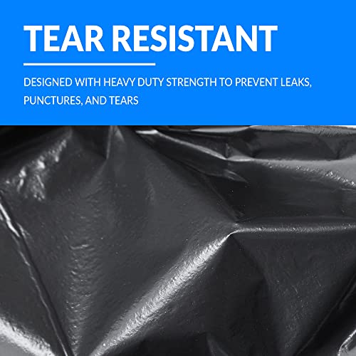 Reli. 55-60 Gallon Trash Bags Heavy Duty | 50 Bags | 50-60 Gallon | Large Black Garbage | Made in USA