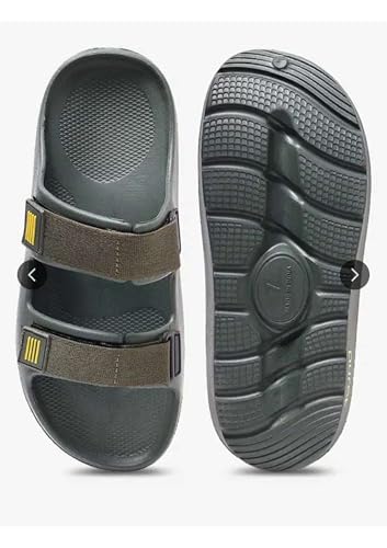 Image of Sliders for Men - Lightweight Mens EVA Slides | Cushioned, Waterproof, Adjustable Strap | All-Day Comfort with Double Strap Sandals