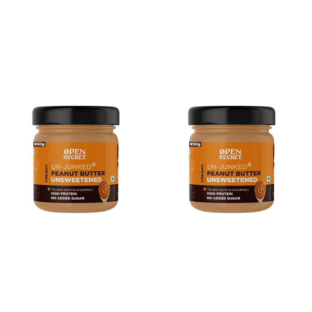 Open Secret Peanut Butter|950 Gram|Peanut Butter Creamy, High Protein Peanut Butter With 30G Protein, Peanut Butter Unsweetened, Vegan, Cholesterol Free, Zero Trans Fat, No Added Sugar (Pack Of 2) (B0D6B1ZV61) Amazon Price History, Amazon Price Tracker