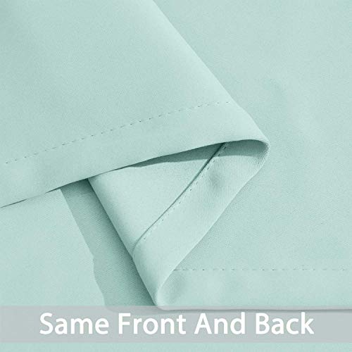Yakamok Blackout Curtains for Bedroom,Thermal Insulated Room Darkening Drapes for Living Room, Set of 2 Panels (Aqua,38 x 45Inch)
