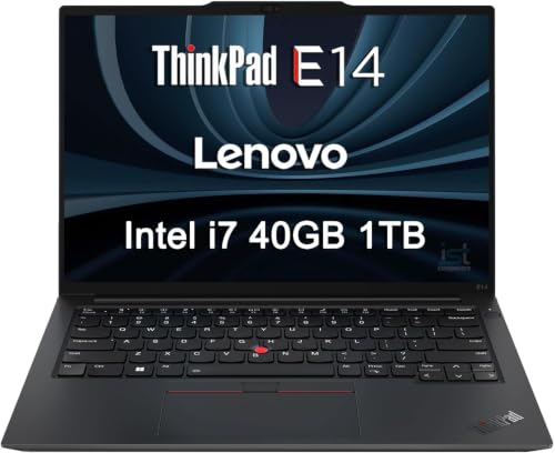Image of Lenovo ThinkPad E14 Business Laptop, Intel i7-1355U, 40GB RAM, 1TB SSD