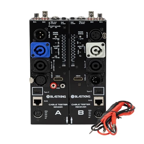Blastking CTAB Cable Tester A/B – Universal Detachable Cable Tester for XLR, 1/4”, RCA, Speakon,