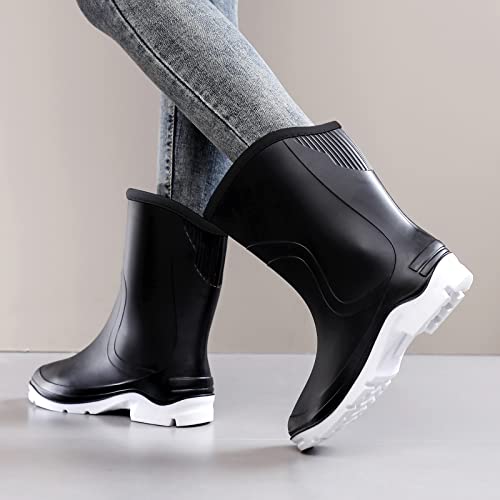 Short Rain Boots Men's DKSUKO Women's Short Ankle Rain Boots