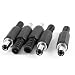 uxcell 5Pcs DC Cable Jack Power Supply Male Connector 5.5mmx2.5mm