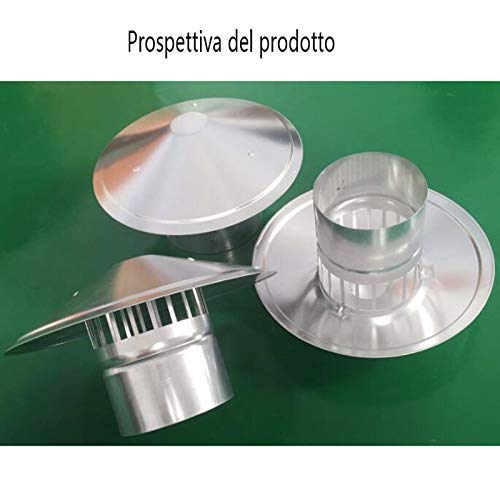 Capot de cheminée en acier inoxydable 75 mm pour conduit de ventilation extérieur