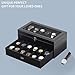 AUTOARK Leather & Velvet 24 Watch Box Glass Top Jewelry Display Drawer Lockable Case Organizer,Removable Black Watch Pillows,Black,MKAW035