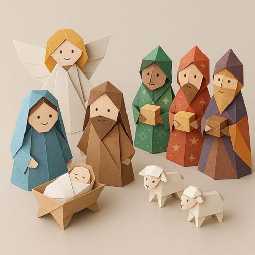 DIY Paper Nativity Scene Christmas Origami Craft Set (B+C) - Image 6
