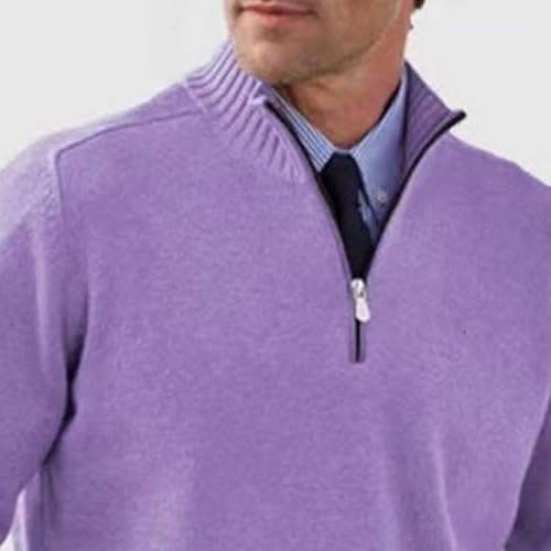 Maiyifu-GJ 3 Pack Men's Mock Neck Pullover Sweater Casual Long Sleeve Quarter Zip Sweater Slim Fit Thermal Knitted Sweaters2