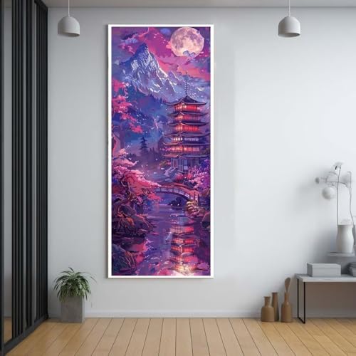 Diamond Painting Style japonais 90x180 cm, grand format idéal pour la déco du salon