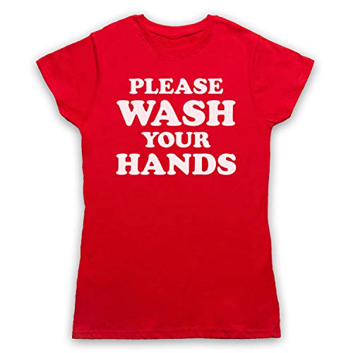 T-shirt Coro Virus femmes rouge M My Icon Art Clothing Public Service