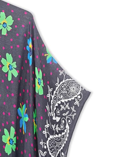 Image of Spicy Sandia Kimonos for Women Floral Beach Cover Up Loose Swimsuit Bathing Suit Coverup Cardigan for Summer Swimwear