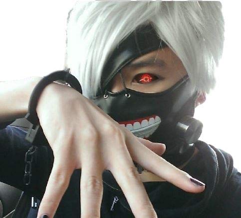 東京喰種トーキョーグール　金木 研（かねき けん）カネキ　　コスプレ衣装+ウィッグ+仮面マスク    ハロウィン　イベント仮装 Amazon.co.jp: [ONTHESEA] 東京喰種 金木研 コスプレ トーキョーグール