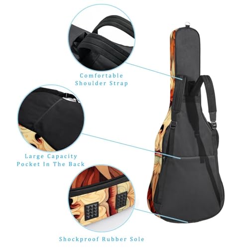 JRHEJTFZ Housse pour guitare acoustique de 1,9 cm d’épaisseur – Imperméable – Durable et élégant – Motif cheval de course, Multicolore 5., 42.9×16.9×4.7 in, Motif imprimé tendance - Les Beatles, Paul McCartney, John Lennon, RIngo Starr, George Harrison JRHEJTFZ Housse pour guitare acoustique de 1,9 cm d'épaisseur - Imperméable - Durable et élégant - Motif cheval de course, Multicolore 5., 42.9x16.9x4.7 in, Motif imprimé tendance – Image 4