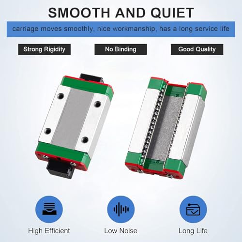 400mm Miniatur Linearführung, MQN12 Lineare Schienenführung Linearschiene Linearführungsschiene Mit 2 Stück MGN12B Lager Gleitblock, Mini Linearem Führungsschienen Für 3D-Drucker CNC-Maschine