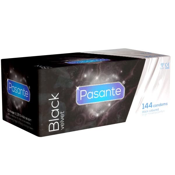 PasanteBlack Velvet Flavoured Black Condoms 1 x 144