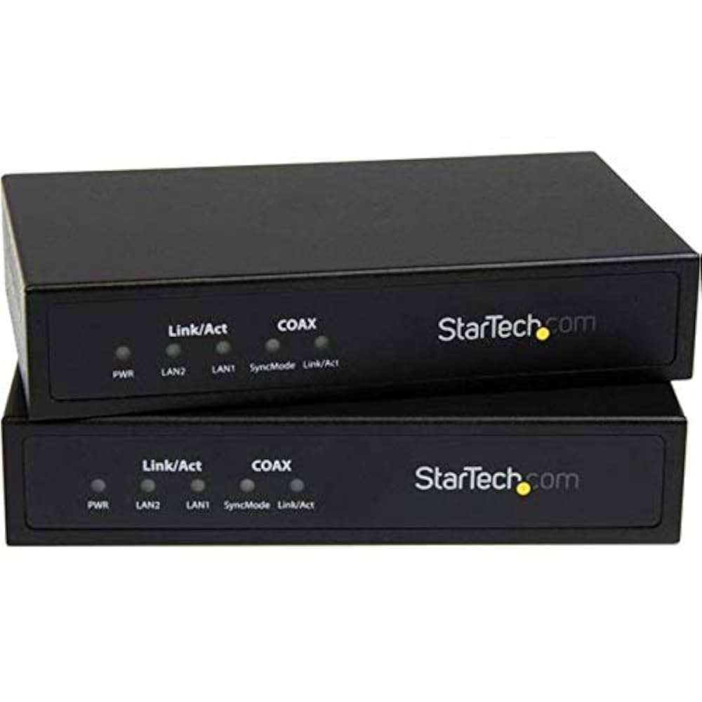その他 StarTech.com  EOC1110K Amazon.co.jp: StarTech.com EOC1110K Gigabit Ethernet Coaxial