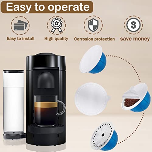 Aluminum Foil Lids, 100 Pcs Aluminum Lids Seals Foil Lids Compatible With Nespresso Capsules Vertuoline Coffee Pods Nespresso Vertuo Refillable Pods Vertuoline Capsules Vertuo Pods #TOP3