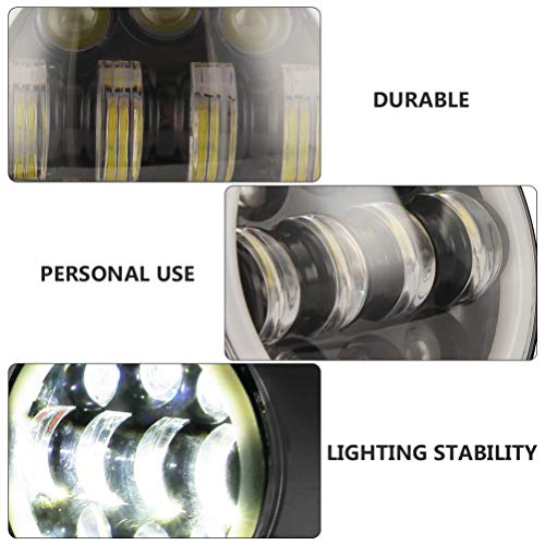 Farol de Motocicleta Redondo LED Anel Halo Ângulo Olhos Farol Motos Lâmpada para Motocicleta 5,75 po