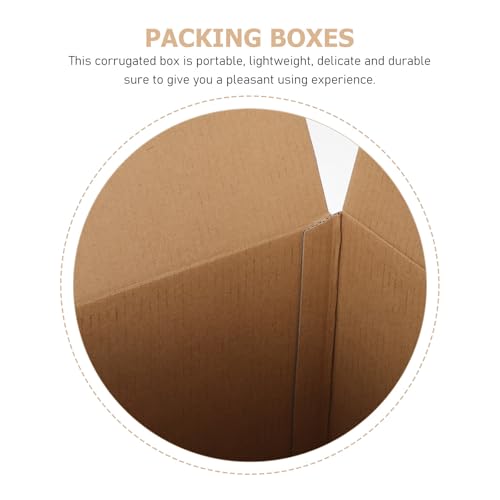 Cajas de cartón corrugado kraft embalaje resistente para logística de paquetes 4