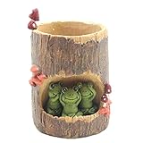 ★Multifunctional→There es un agujero para plantas pequeñas (como suculentas, aloe, pequeños cactus, etc.) en el fondo de la maceta. Esta maceta puede ser un organizador de escritorio, puede almacenar caramelos, clips y otros artículos