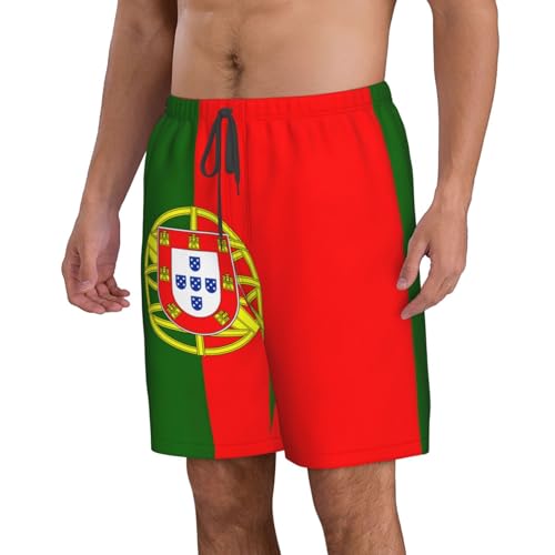 nanger Portuguese Flag Men'S Swim Trunks Quick Dry Shorts Bathing Suit with Pockets, for Beach, Summer, Sports2