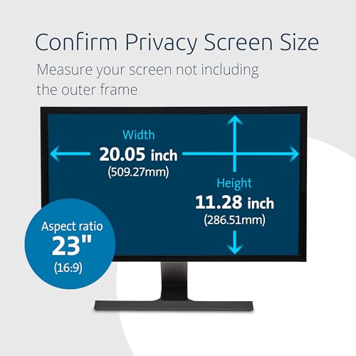 Image of Kensington 23 inch Computer Privacy Screen for Desktop, 16:9 Widescreen Monitor, FP230W9 Anti-Glare Blue Ray Reduction Computer Privacy Filter, Matte and Glossy Viewing Options, K55417WW