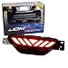 iJDMTOY Smoked Lens Red LED Center Rear Fog Light Assembly For 2017-up Toyota C-HR, Functions as Rear Fog Driving & Brake Tail Lamp