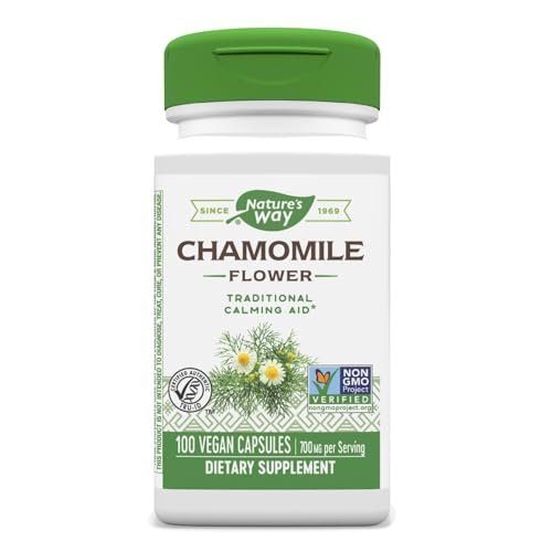 Nature's Way Premium Chamomile Flowers Capsules - Herbal Digestive Support - Non-GMO, Free from Common Allergens, 100 Vegetarian Capsules - Image 3
