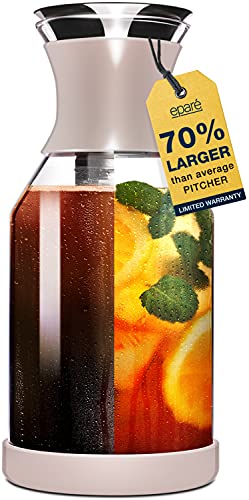 Cold Brew Coffee Maker & Iced Tea Fruit Infuser - 1.7 L Infused Ice Coldbrew Kit with Filter - Perfect Pitcher by Eparé