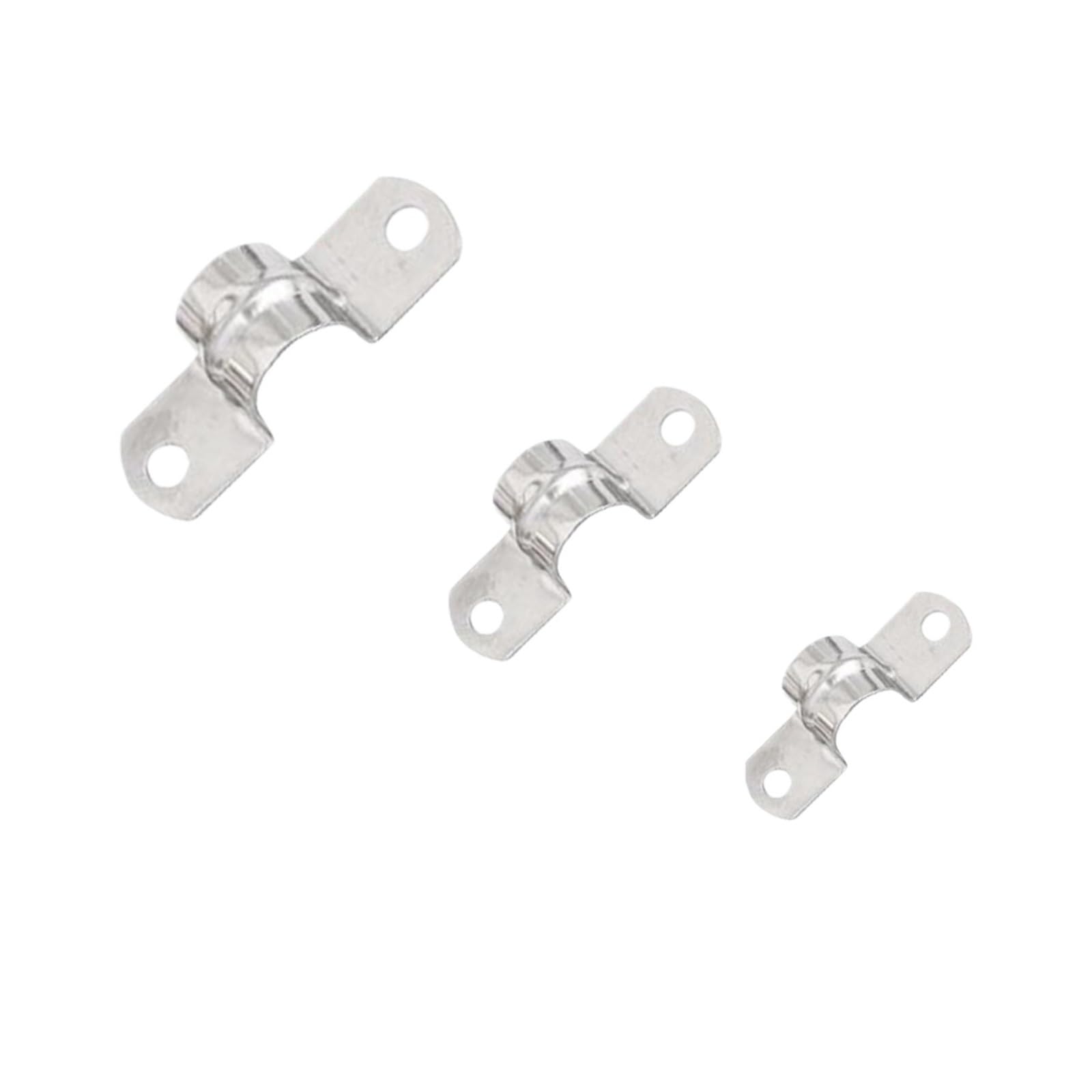 U Shape Pipe Clamp 8mm 10mm 12mm 14mm 16mm 20mm 25mm 32mm 35mm ID 304 Stainless Steel Two Holes U Saddle Hose Tube Pipe Holder Strap Clamp Clip(50Pieces 12mm)