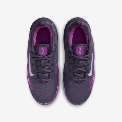 Nike IsoFly Big Kids' Basketball Shoes (FN4384-500, Dark Raisin/Hot Fuchsia/Hydrangeas) Size 14