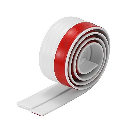 [2Pack Large Door Sweep] Huge Gap Door Draft Stopper, 3-2/5"W X 39" L Door Bottom Seal With Wider Strong Adhesive For Interior/Exterior Doors - Guard Against Drafts, Dust, Noise And Animals-White #TOP2