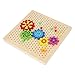 OKAT Puzzle con Chiodi a Fungo in Legno, Gioco da Tavolo con pioli, Giocattolo educativo con pulegge dinamiche in Legno Puzzle con Chiodi a Fungo Fai da Te per Bambini