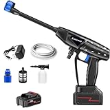 Cordless Pressure Washer for Makita 18V Battery,450PSI 1.2GPM Portable Power Washer with 6-in-1 Nozzle, Electric Pressure Washer Gun, 3.0Ah Battery for Car, Wall, Floor, Window and Outdoor Cleaning