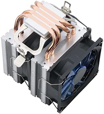 Rowiz Dual Tower 3 Pin CPU Cooler with 4 Heatpipes 3 90mm Cooling Fans with LED Light Low Noise Heatsink for Intel/AMD