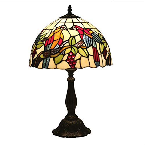 12 '' Lámpara De Mesa Estilo Tiffany Dormitorio Lámpara De Mesa Led...