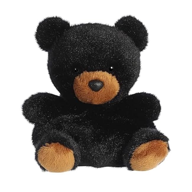 Aurora? Adorable Palm Pals? Sleepy Bear? Stuffed Animal - Pocket-Sized Play - Collectable Fun - Black 5 Inches