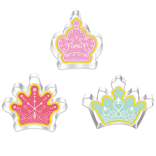 Crown Cookie Cutter Set,5Pcs Stainless Steel Biscuit Molds,Includes 5 Shapes. #TOP3