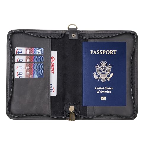 Personalized Leather Passport Holder, Handmade Travel Wallet with Card Slots, Pen Slot | Protector, Custom Engraved Passport Case for Men, Women or Family Organizer