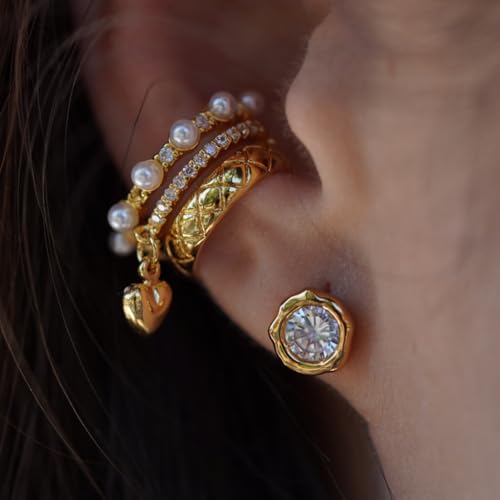 18k Gold Plated Pearl Ear Cuff 5