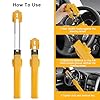 ZHSDUEWN Steering Wheel Lock Twin Bar, Car Steering Wheel Locks, Universal Steering Lock Heavy Duty High Visibility Universal Fit for Cars, SUVs, Motorhomes, Caravans, 2 Keys #3