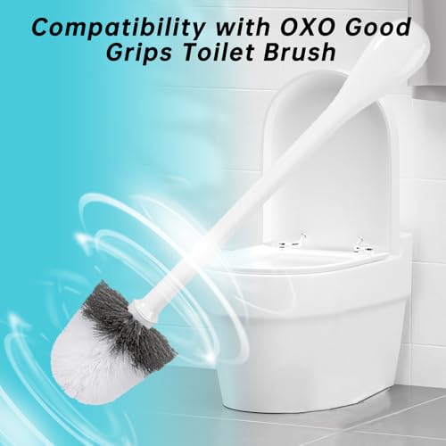 2 Pack Toilet Brush Replacement Head Compatible with OXO Good Grips Toilet Brush (Replacement Head Only)