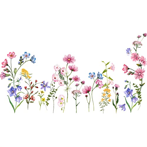 Vinilos Decorativos Flores Grandes Blancas para Pared miniatura 1