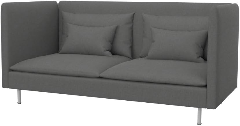 Soferia Replacement Compatible Cover for Söderhamn 3-Seat Sofa, High Back, Fabric Majestic Velvet Bottle Green