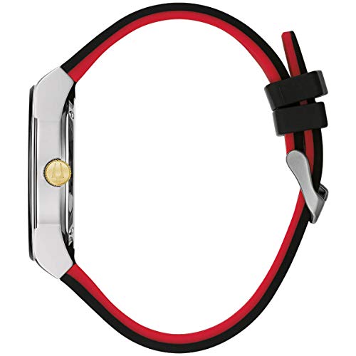 Bulova 98C138 Men's Futuro Black Dial Silicone Strap Watch