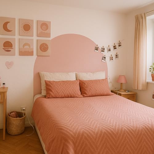Boho Arch Wall Decal – Removable Headboard Sticker for Bedroom, Nursery or Kids Room, Modern Peel and Stick Mural Self Adhesive, Easy to Apply (HEADBOARD Wall Decal)