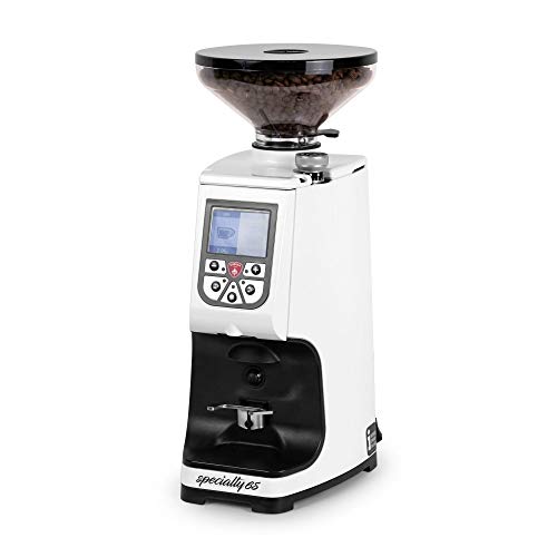 Eureka Atom Speciality 65 Espresso Grinder - Short Hopper | 65mm Flat Burrs | Silent Technology | Programmable Dosing | (White)